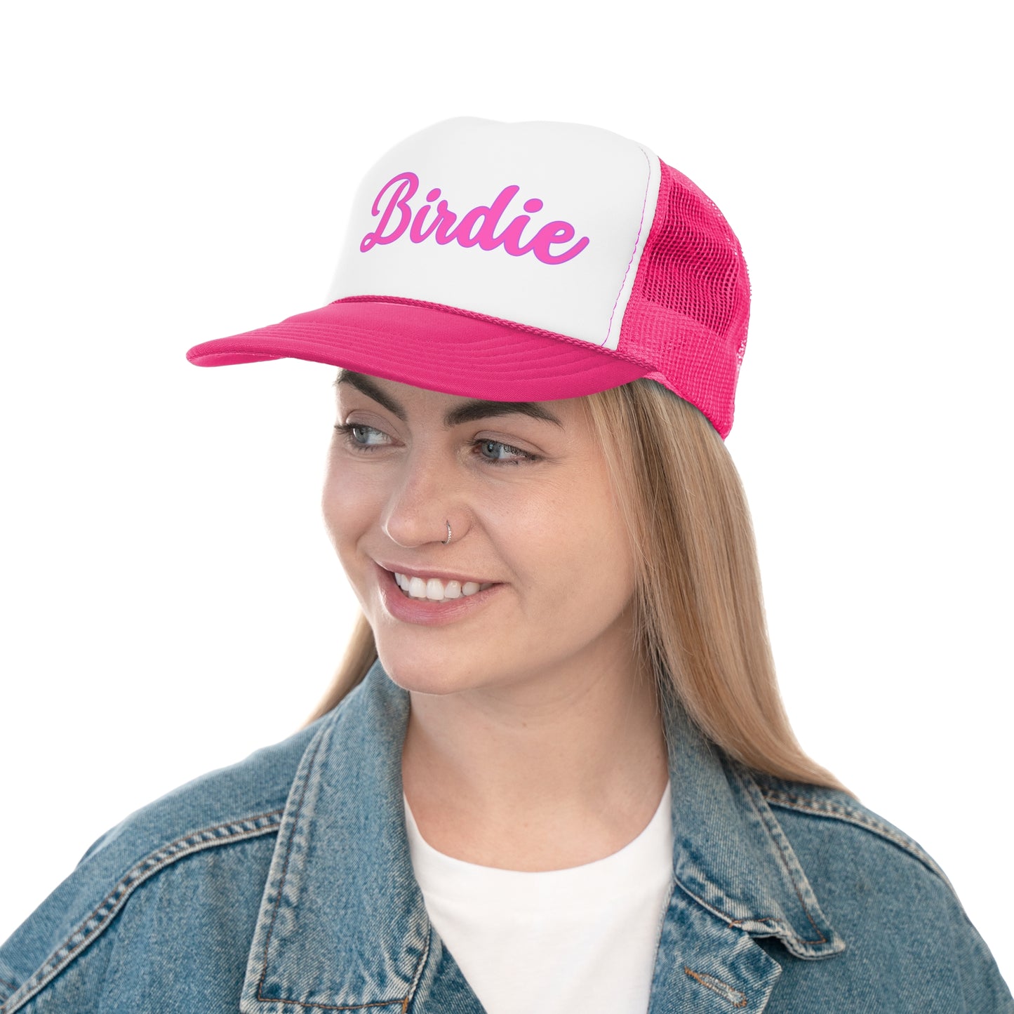 Pink 'Birdie' Trucker Cap - Fun & Trendy Headwear for on and off the course